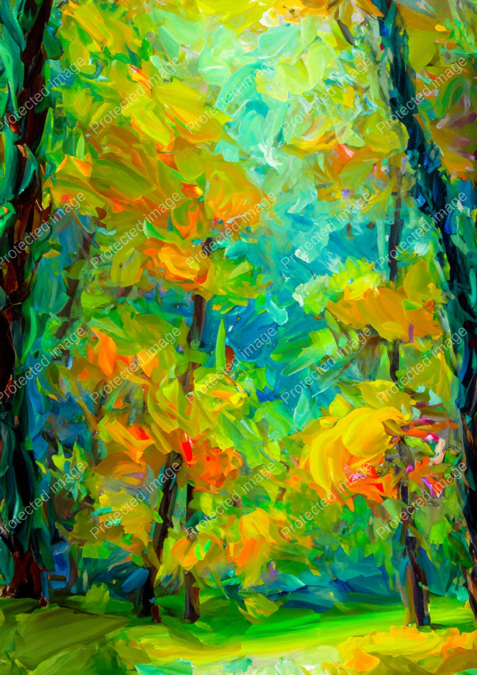 Summer forrest Painting